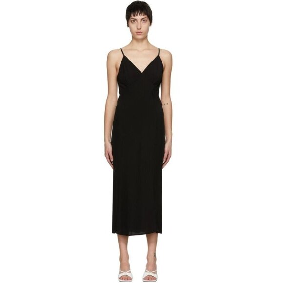 Sandro Dresses & Skirts - Sandro Paris Dress Women Small Black Freya Slip Midi Sexy Party Cocktail